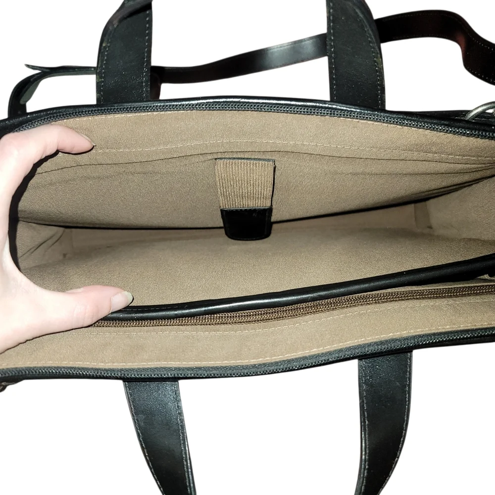 Jack Georges Milano Leather Laptop Business Case Black